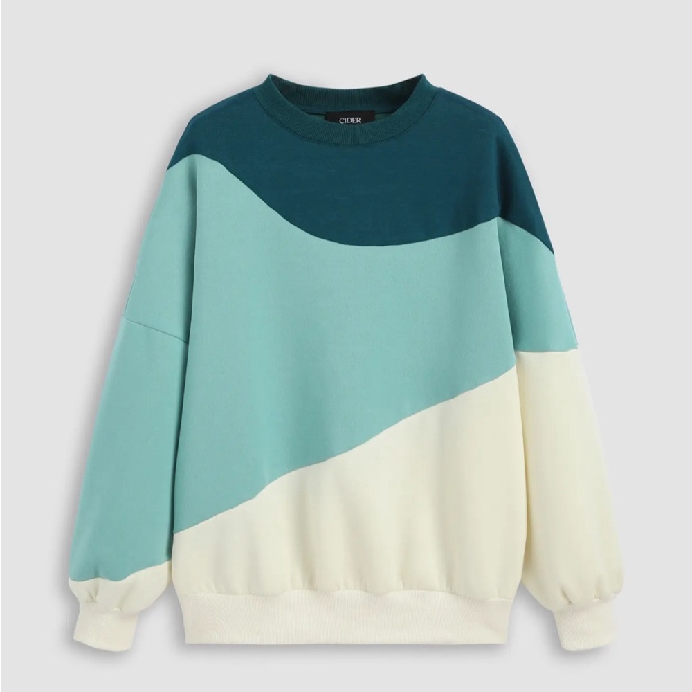 Terry Patchy Oversized Crewneck